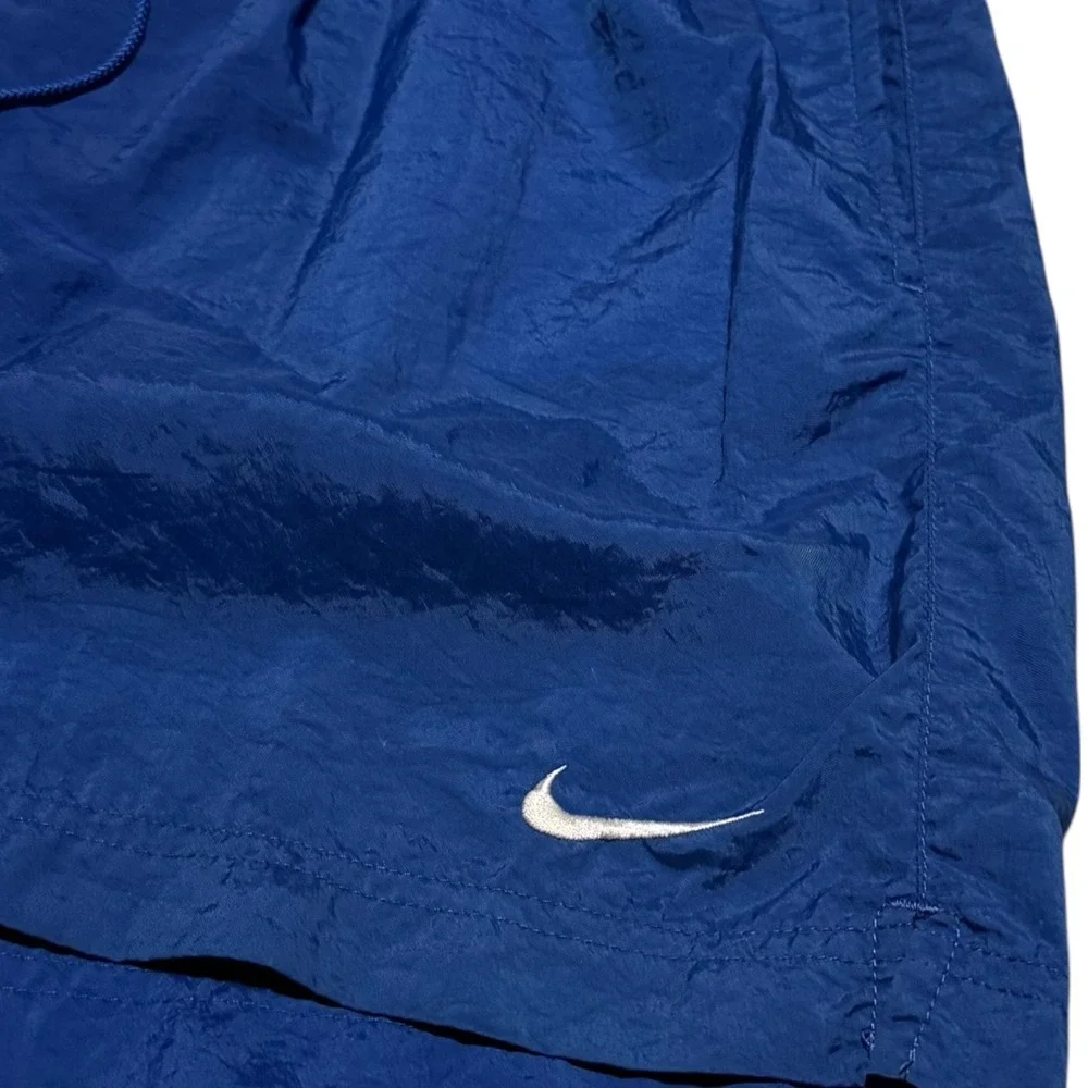 Vintage 90s Nike Nylon Embroidered Swoosh Athletic‎ Distressed Shorts Youth L